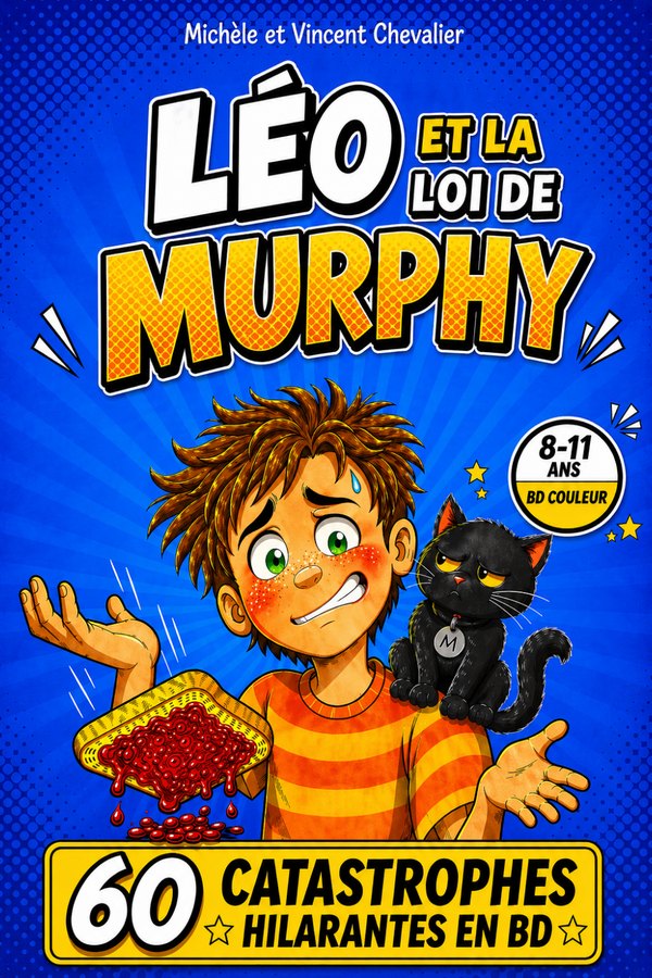 Couverture — Léo et la loi de Murphy : 60 catastrophes hilarantes en BD